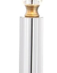 Set of Two 28" Clear And Gold Table Lamps With Drum Shades