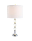 Set of Two 26" Silver Table Lamps With Drum Shades