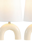 Set of Two 18" Clear Novelty Table Lamps With Empire Shades