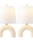 Set of Two 18" Clear Novelty Table Lamps With Empire Shades