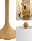Set of Two 25" Brown Table Lamps With Empire Shades