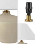 Set of Two 18" Clear Novelty Table Lamps With Empire Shades