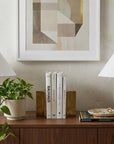 Set of Two 18" Clear Novelty Table Lamps With Empire Shades