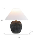 Set of Two 18" Clear Novelty Table Lamps With Empire Shades