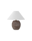 Set of Two 18" Clear Novelty Table Lamps With Empire Shades