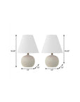 Set of Two 18" Clear Novelty Table Lamps With Cone Shades