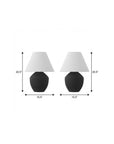 Set of Two 21" Clear Novelty Table Lamps With Empire Shades