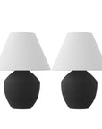 Set of Two 21" Clear Novelty Table Lamps With Empire Shades