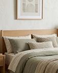 Set of Two 19" Cream Urn Bedside Lamps With Empire Shades