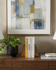 Set of Two 18" Clear Novelty Table Lamps With Empire Shades