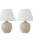 Set of Two 18" Clear Novelty Table Lamps With Empire Shades