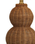 Set of Two 23" Clear Gourd Table Lamps With Empire Shades
