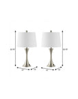 Set of Two 23" Clear Novelty Table Lamps With Empire Shades