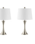 Set of Two 23" Clear Novelty Table Lamps With Empire Shades