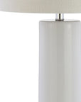32" Silver Novelty Table Lamp With Drum Shade