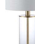 Set of Two 21" Gold USB Table Lamps With Drum Shades
