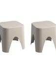15" Plastic Outdoor Footstool Ottoman