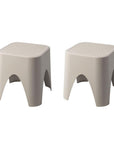 15" Plastic Outdoor Footstool Ottoman