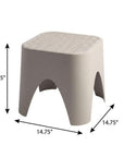 15" Plastic Outdoor Footstool Ottoman