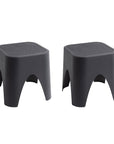15" Plastic Outdoor Footstool Ottoman