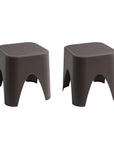 15" Plastic Outdoor Footstool Ottoman