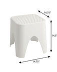 15" Plastic Outdoor Footstool Ottoman