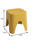 15" Plastic Outdoor Footstool Ottoman