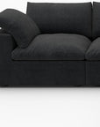 White Linen Blend Modular L Shaped Five Piece Corner Sectional