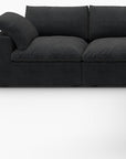 White Linen Blend Modular L Shaped Five Piece Corner Sectional