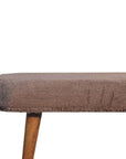 31" Brown Faux Fur And Solid Wood Upholstered Bench