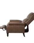 36" Brown Faux Leather Manual Recliner