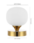 6" Gold Novelty USB Table Lamp With Globe Shade