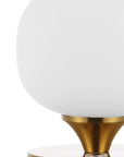 6" Gold Novelty USB Table Lamp With Globe Shade