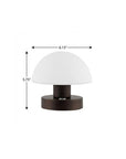 6" Antiqued Bronze Novelty USB Table Lamp With Dome Shade