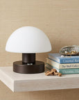 6" Antiqued Bronze Novelty USB Table Lamp With Dome Shade