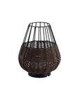 Set of Two 10" Black Round USB Table Lamps With Globe Shades