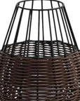 Set of Two 10" Black Round USB Table Lamps With Globe Shades