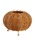 Set of Two 6" Brown Lantern USB Table Lamps With Globe Shades