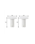 Set of Two 8" Clear USB Table Lamps