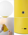 Set of Two 12" Clear Lighthouse USB Table Lamps