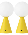 Set of Two 12" Clear Lighthouse USB Table Lamps