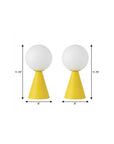 Set of Two 12" Clear Lighthouse USB Table Lamps