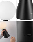 Set of Two 12" Clear Lighthouse USB Table Lamps