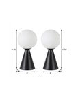 Set of Two 12" Clear Lighthouse USB Table Lamps