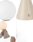 Set of Two 12" Clear Lighthouse USB Table Lamps