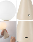 Set of Two 12" Clear Lighthouse USB Table Lamps