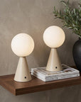 Set of Two 12" Clear Lighthouse USB Table Lamps