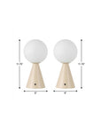 Set of Two 12" Clear Lighthouse USB Table Lamps