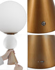 Set of Two 12" Clear Lighthouse USB Table Lamps