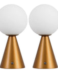 Set of Two 12" Clear Lighthouse USB Table Lamps